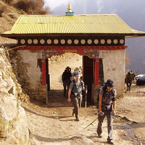 Outdoorlite Ventures trekkers arriving at Namche Bazaar (Everest Base Camp Trek) 